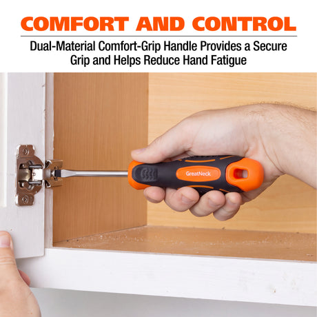 GreatNeck 21822 3/16in. x 4in. Slotted Screwdriver Additional Image 1