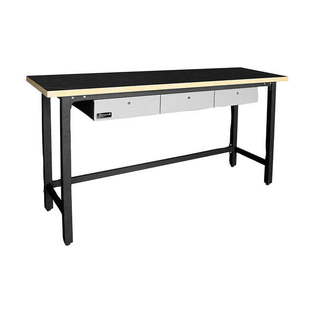 Homak GS00579030 79″ Steel Workbench with 3 Drawers and Wood Top Main Image