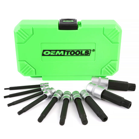 OEMTOOLS 23519 10 Piece Extra Long Triple Square Bit Socket Set Main Image