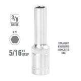 OEMTOOLS 22341 5/16 Inch 3/8 Inch Drive Deep Wall Socket Additional Image 1