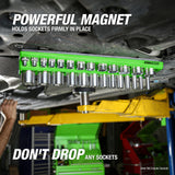 OEMTOOLS 22461 6 Pack Set Metric and SAE Magnetic Socket Tray Set - Blue and Green Additional Image 8