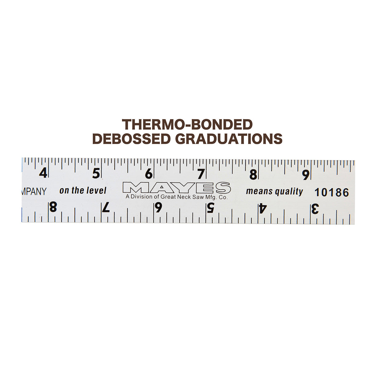 Mayes 10186 Straight Edge Aluminum Ruler (12 Inch x 1 Inch) Additional Image 4