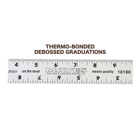 Mayes 10186 Straight Edge Aluminum Ruler (12 Inch x 1 Inch) Additional Image 4