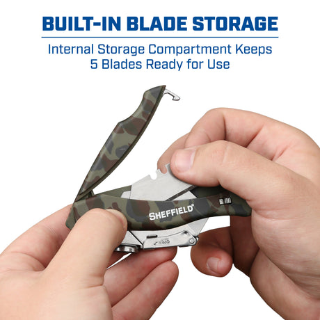 Sheffield 12131 Quick Change Folding Lock Back® Utility Knife Additional Image 3