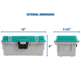 Sheffield 12671 13in. Tackle Box-Teal/Gray Additional Image 1