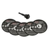 OEMTOOLS 26524 5 Piece Cut Off Wheel Set with Mandrel Main Image
