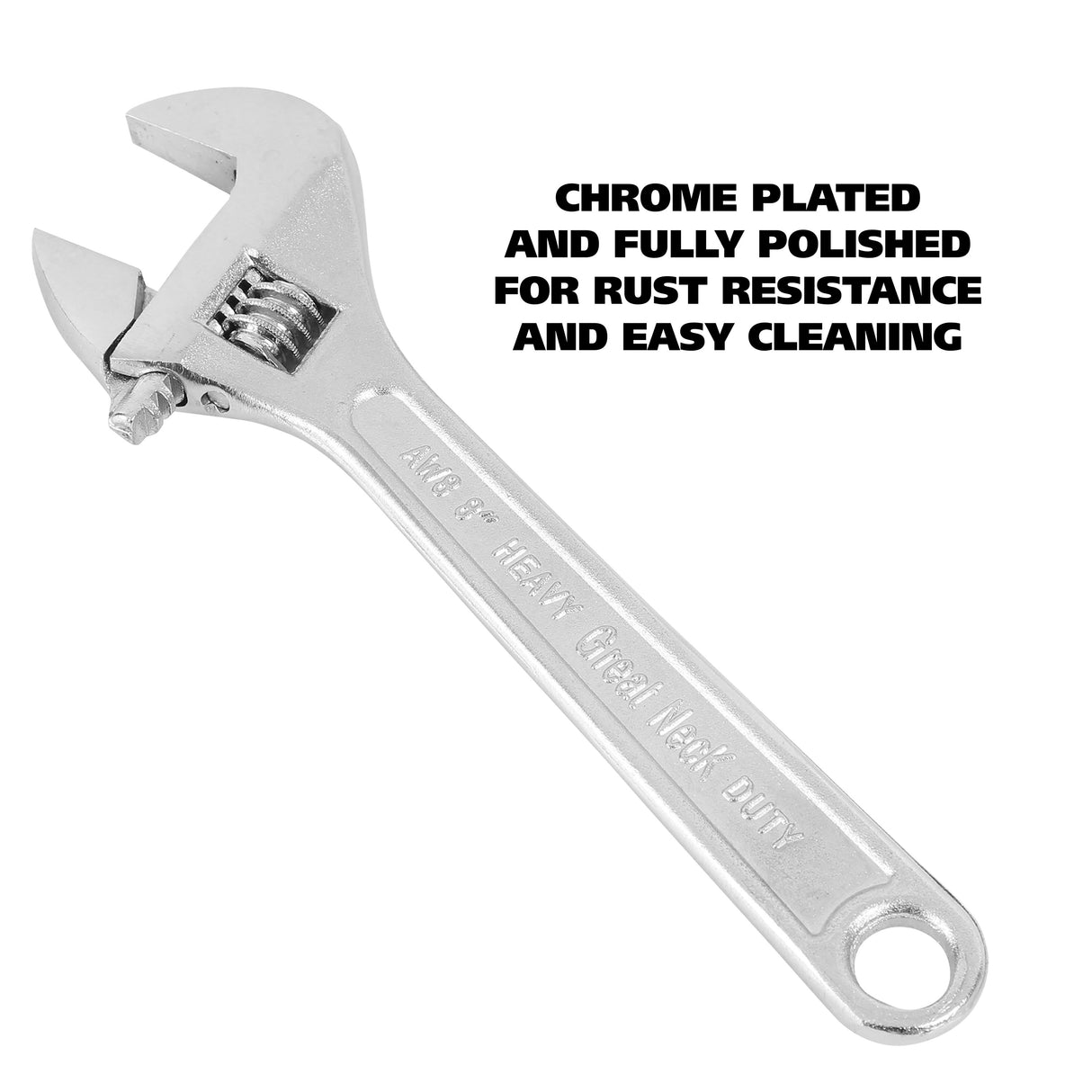GreatNeck AW8C Adjustable Wrench (8 Inch) Additional Image 3