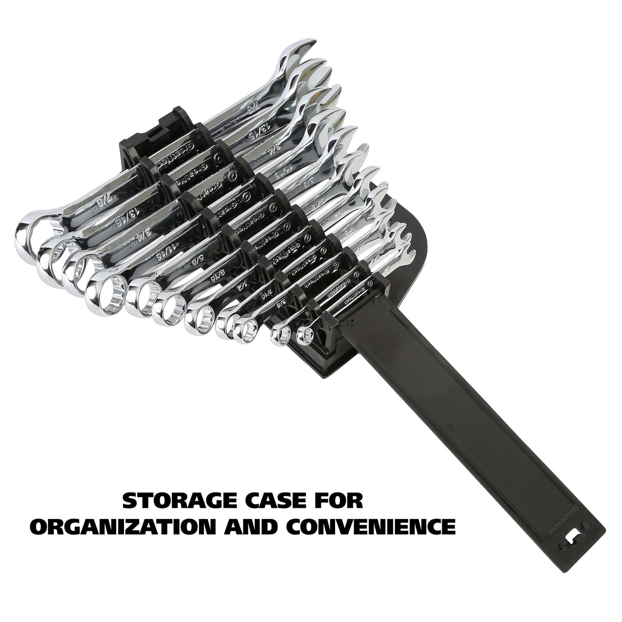 GreatNeck 51004 Combination Wrench SAE Set (11-Piece) with Rack Additional Image 6