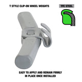 OEMTOOLS 23266 2.0 oz. T Style Steel Wheel Weight - 1 Box of 25 Additional Image 2
