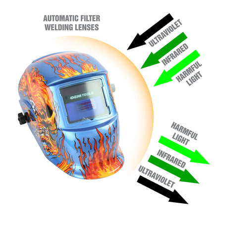OEMTOOLS 24358 Automatic Darkening Welding Helmet with Grinding Function Additional Image 2