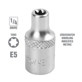 OEMTOOLS 22801 E5 1/4 Inch Drive External Star Socket Additional Image 1