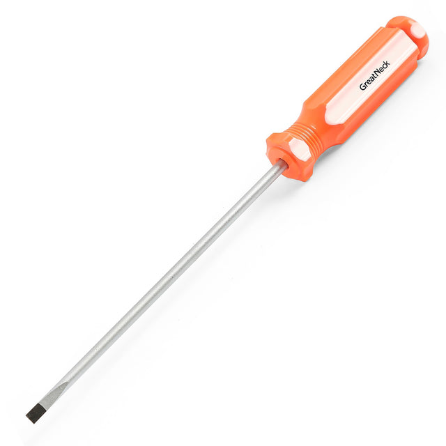 GreatNeck 73002 1/8 x 4 Inch Slotted Round Shank Cabinet Tip Screwdriver Main Image