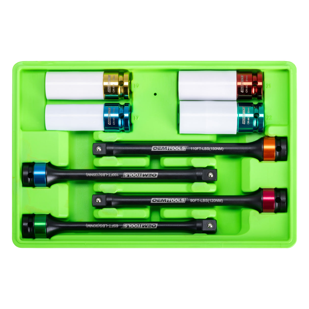 OEMTOOLS 24228 8 Piece Torque Limiting Extension & Thin Wall Socket Set Additional Image 1
