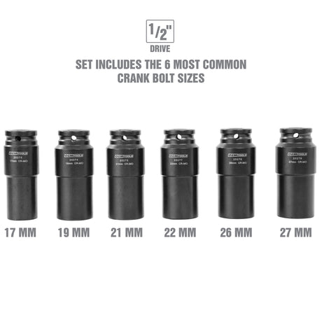 OEMTOOLS 25276 6 Piece Crank Bolt Socket Set Additional Image 1