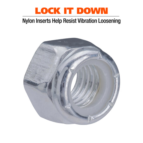 GreatNeck 68220 150-Piece Nylon Lock Nut Assortment Additional Image 1