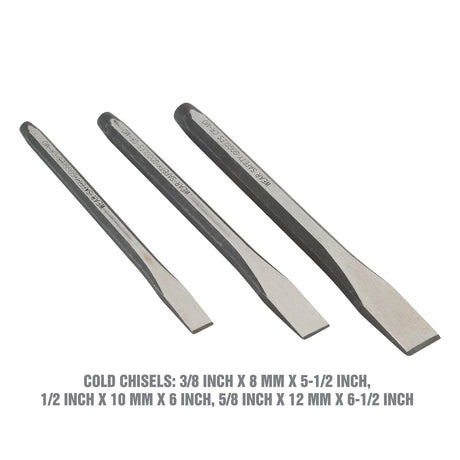 OEMTOOLS 23996 11 Piece Punch and Chisel Set Additional Image 4