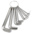 GreatNeck HKM7C Hex Key Wrench Set (7 Piece Metric) on Key Ring Main Image
