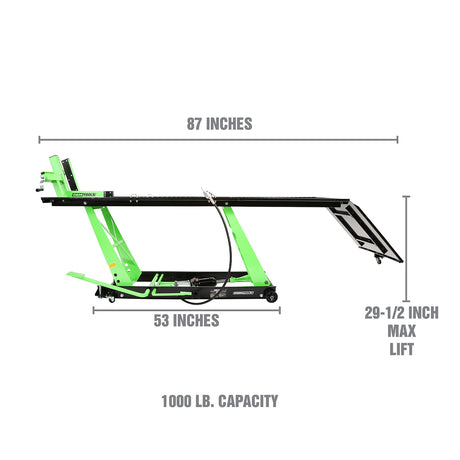 OEMTOOLS 24859 Air Hydraulic Motorcycle Lift 1000 Lb. Capacity Additional Image 1