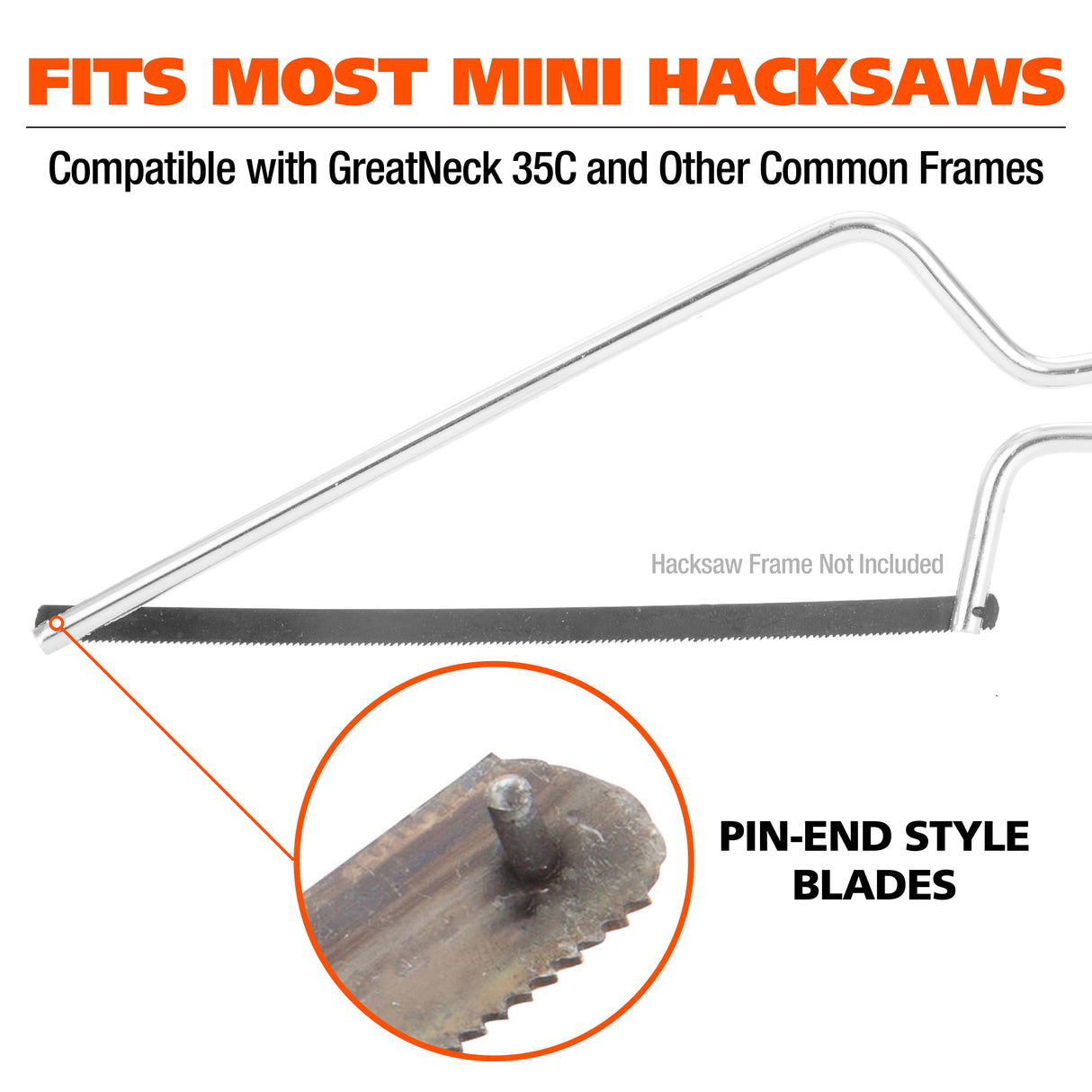 GreatNeck 615C 6-Inch Mini Hacksaw Blade Set (5-Pack) Additional Image 2