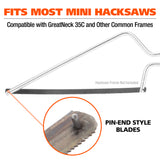 GreatNeck 615C 6-Inch Mini Hacksaw Blade Set (5-Pack) Additional Image 2