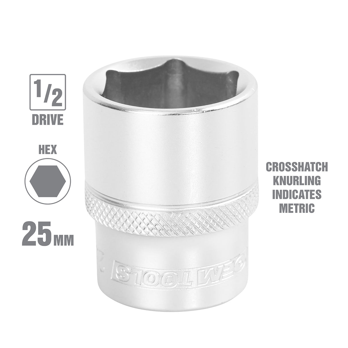 OEMTOOLS 22405 25 mm 1/2 Inch Drive Socket Additional Image 1
