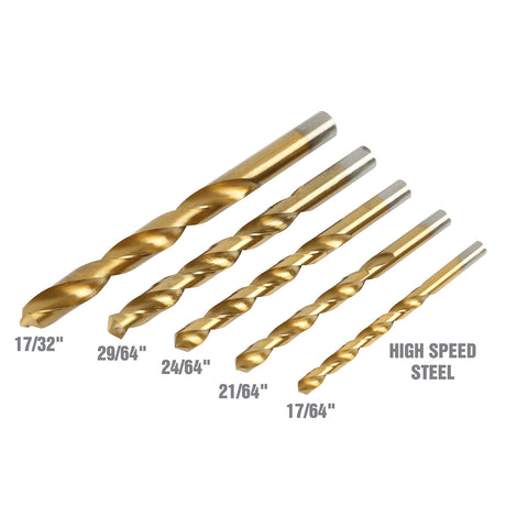 OEMTOOLS 26522 5 Piece SAE Thread Repair Drill Bit Set Additional Image 1