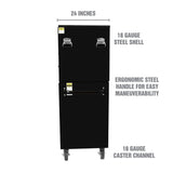 OEMTOOLS 24738 Professional Series 57 Inch Chest and Cabinet Set - Black Additional Image 2