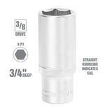 OEMTOOLS 22348 3/8 Inch Drive Deep Wall Socket (3/4 Inch) Additional Image 1