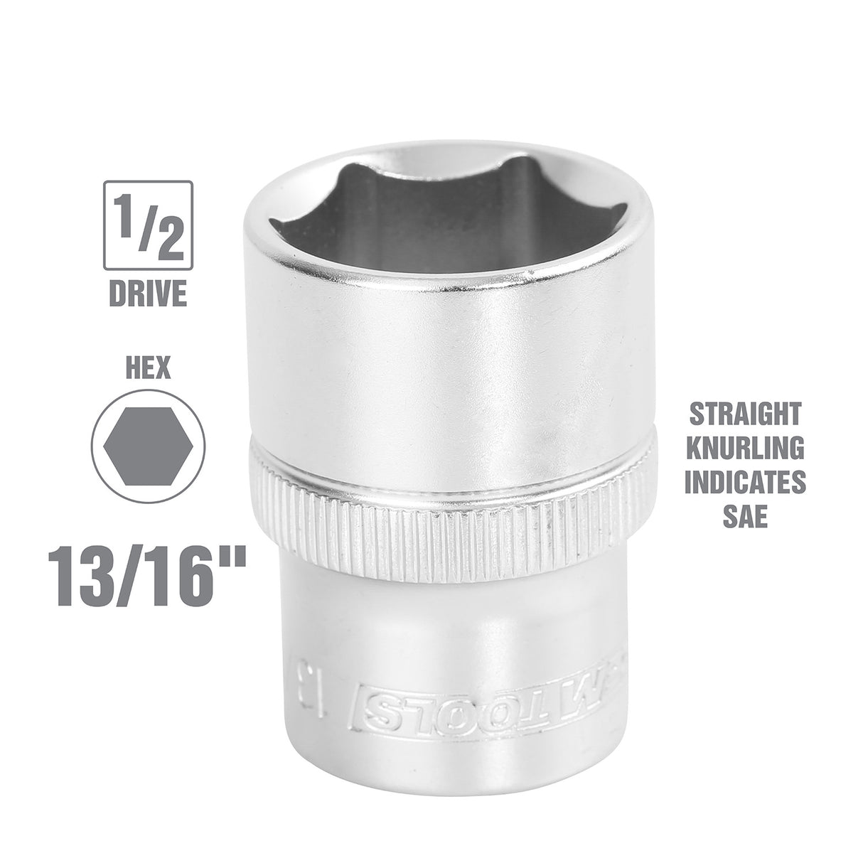 OEMTOOLS 22365 13/16 Inch 1/2in. Drive Socket Additional Image 1