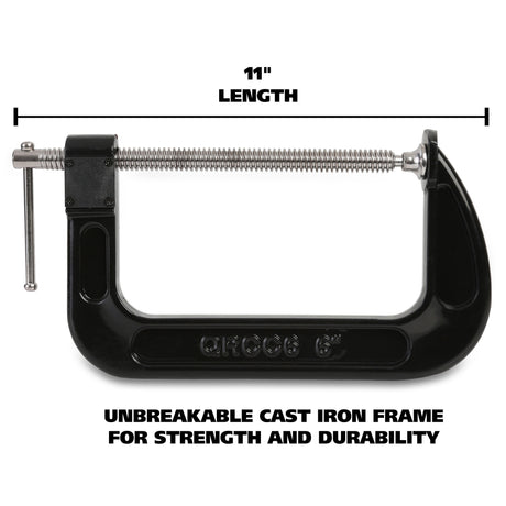 GreatNeck QRCC6 Quick Release C-Clamp (6 Inch) Additional Image 1