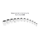OEMTOOLS 22978 12 Piece 1/4in. Drive GoThru® Socket Set (Metric) Additional Image 1