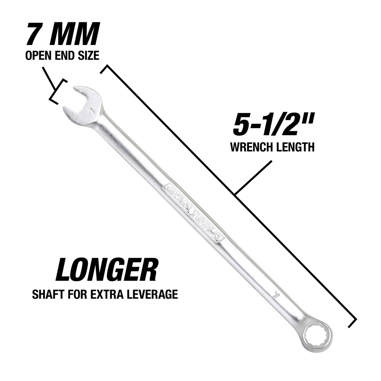 OEMTOOLS 22010 7 mm Combination Wrench (Metric) Additional Image 2