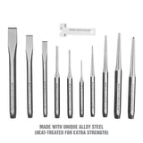 OEMTOOLS 23996 11 Piece Punch and Chisel Set Additional Image 3