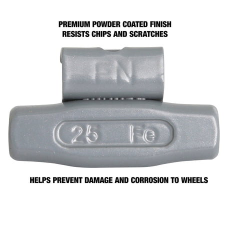 OEMTOOLS 23267 25 gm. FN Style Steel Wheel Weight - 1 Box of 25 Additional Image 3