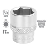 OEMTOOLS 22291 3/8 Inch Drive 6 Pt. Socket (17 mm) Additional Image 1
