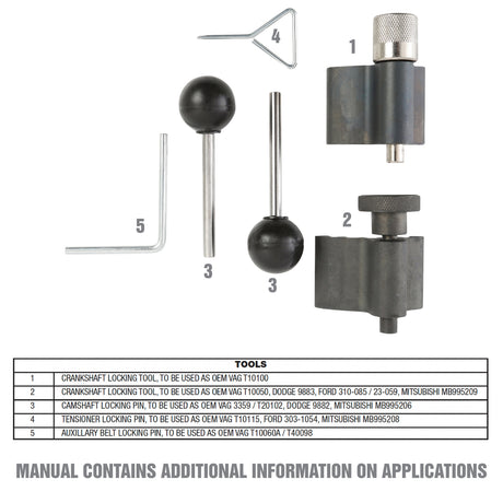 OEMTOOLS 27402 Engine Timing Tool Set for VAG Additional Image 3