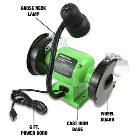OEMTOOLS 80058 6in. Bench Grinder with Lamp Additional Image 3