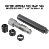 OEMTOOLS 25648 Spark Plug Thread Repair Insert - Metric M14 - 1.25 (6 Piece) Additional Image 4