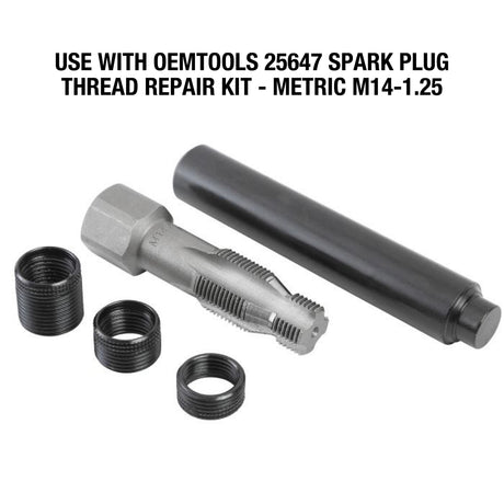 OEMTOOLS 25648 Spark Plug Thread Repair Insert - Metric M14 - 1.25 (6 Piece) Additional Image 4