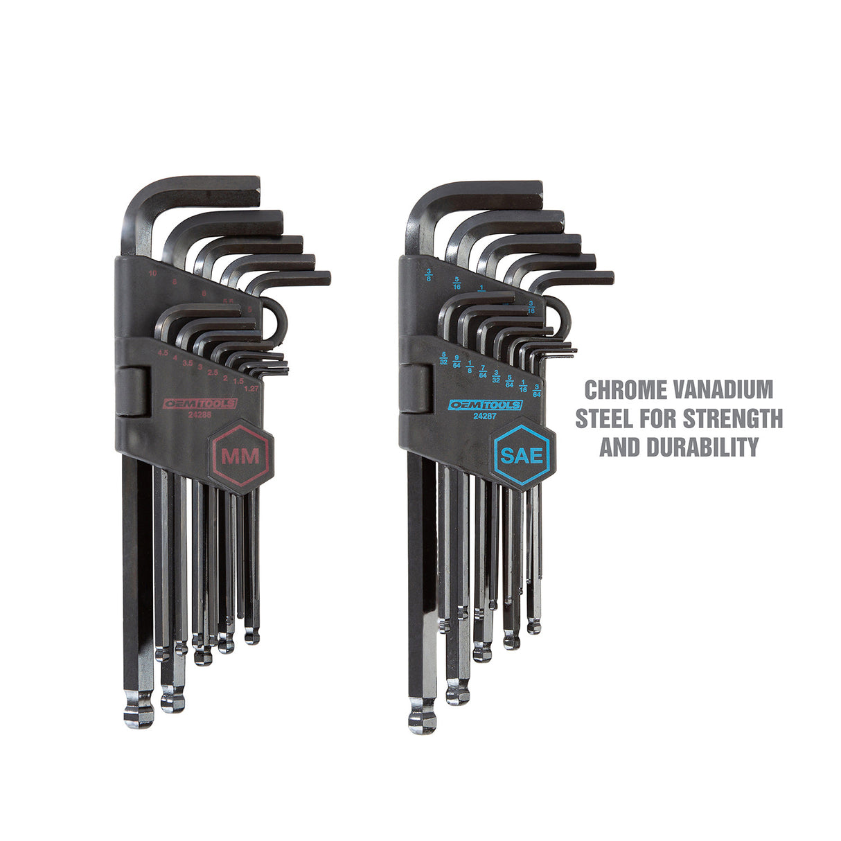 OEMTOOLS 24248 26 Piece SAE and Metric Hex Key Set Additional Image 3