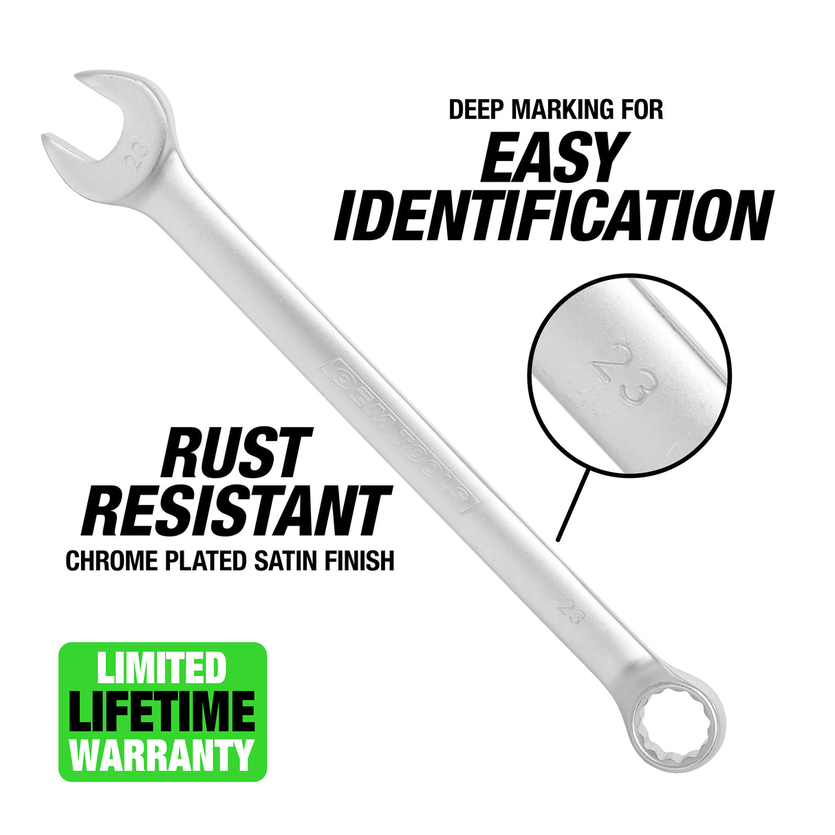 OEMTOOLS 22026 23mm Combination Wrench (Metric) Additional Image 1