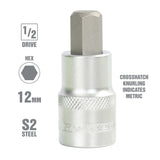 OEMTOOLS 22840 1/2 Inch Drive Hex Bit Socket (12 mm) Additional Image 1