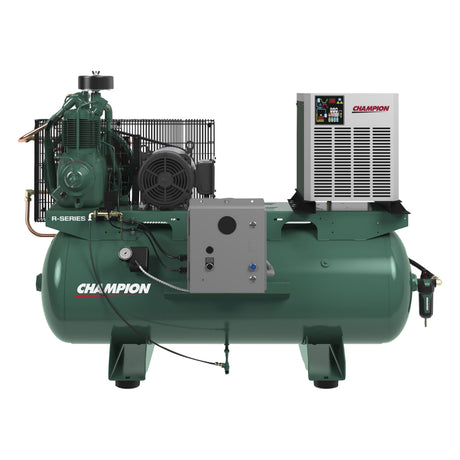 Champion HR7F-8 7.5HP 80 Gal. Horizontal 230V/1 Phase Compressor Fully Packaged With Mounted Dryer Main Image