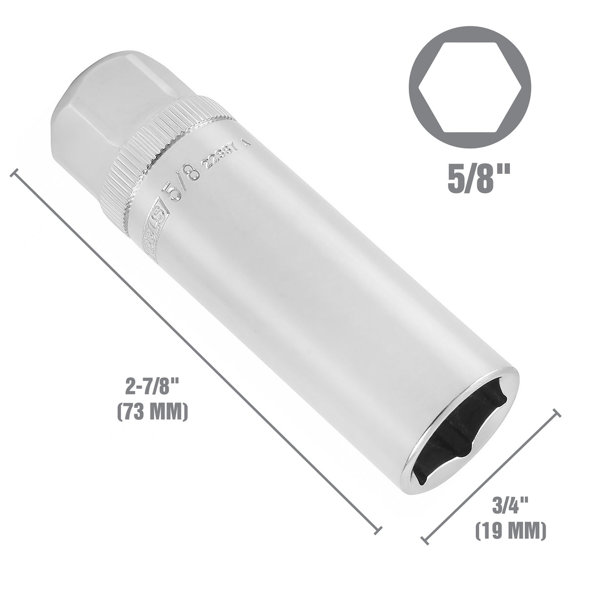 OEMTOOLS 22887 5/8 Inch 3/8in. Drive Magnetic Spark Plug Socket Additional Image 1