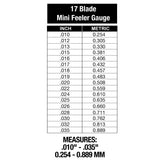 OEMTOOLS 25341 17 Mini-Blade Ignition Feeler Gauge Additional Image 5