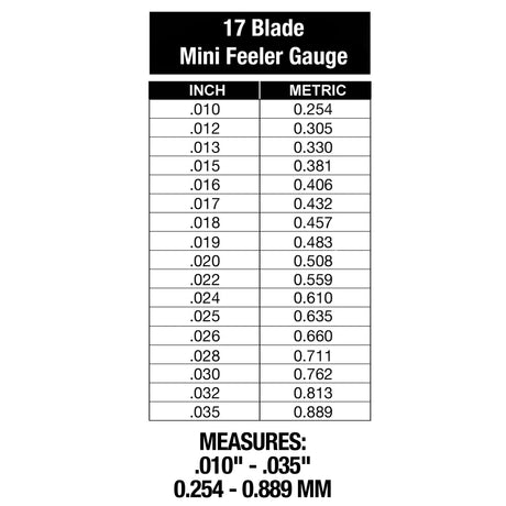 OEMTOOLS 25341 17 Mini-Blade Ignition Feeler Gauge Additional Image 5