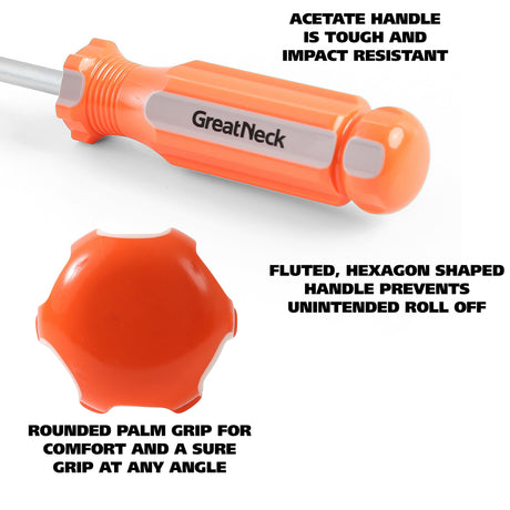 GreatNeck 73101 #0 x 2.5 Inch Phillips Round Shank Screwdriver Additional Image 1