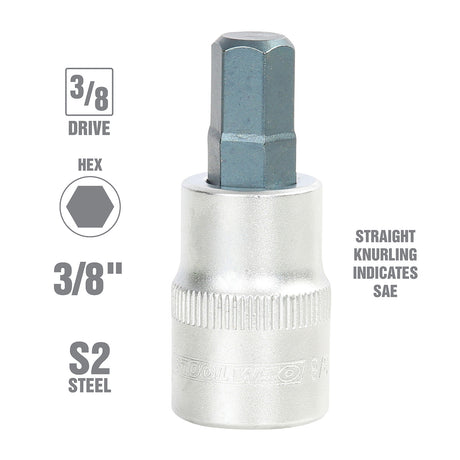 OEMTOOLS 22866 3/8 Inch Drive Hex Bit Socket (3/8 Inch) Additional Image 1