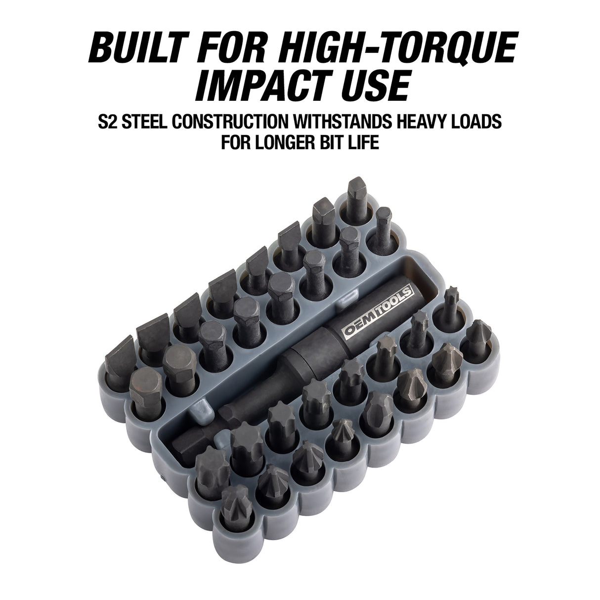 OEMTOOLS 25960 33 Piece Impact Rated Driving Bit Set Additional Image 1