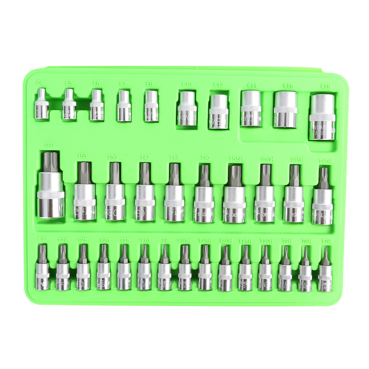 OEMTOOLS 25951 35 Piece 1/4in., 3/8in. and 1/2in. Drive Star Bit Set Additional Image 1